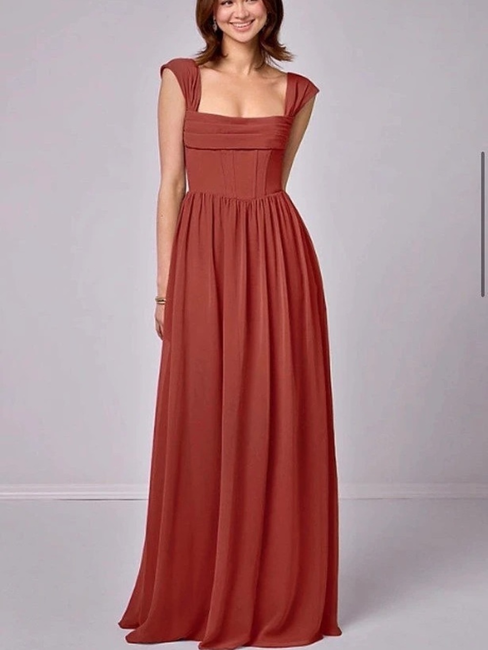 Azazie Bridesmaids Dress in Terracotta